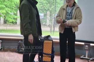 Следы заповедных животных на маршруте № 14 